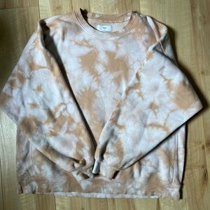 TNA Aritzia Boyfriend Crew Tie Dye Wash